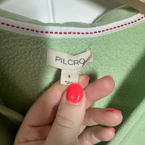 Anthropologie Pilcro Oversized Green Collared Sweatshirt - Picture 8 of 10